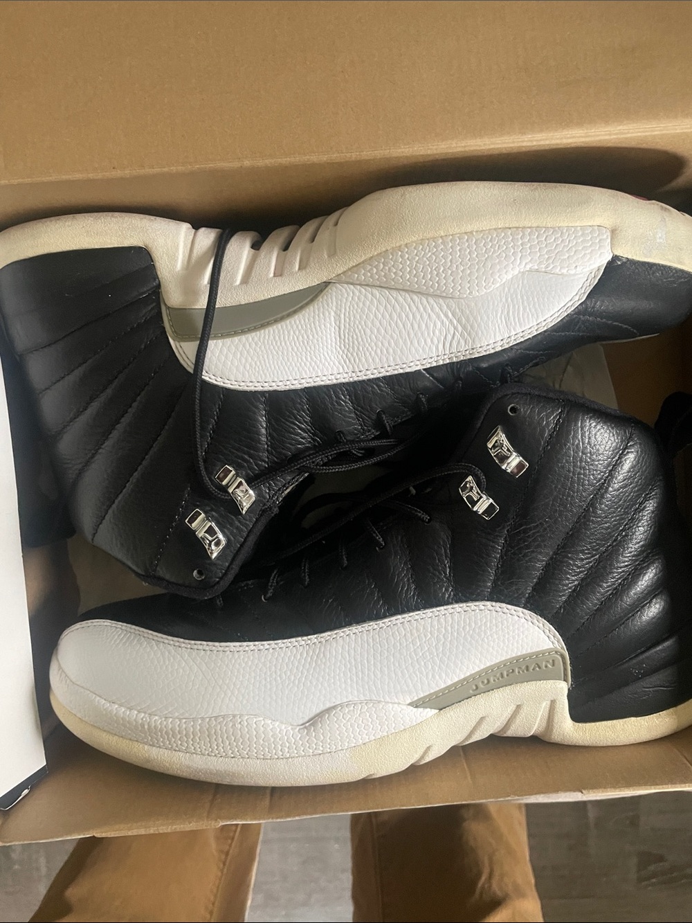 Jordan Black and White Retro High-Top Sneakers